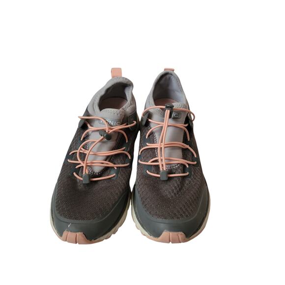 Vionic Womens 6.5 London Sneaker Shoe Charcoal Grey Pink Slip‎ On - Picture 1 of 8